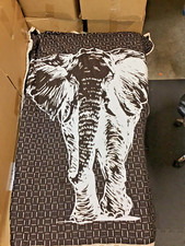 Elephant Blanket Soft Cotton Black Reversible 40x50 Inches Box 5