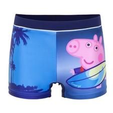 Peppa Pig Swim Boxer Briefs - Kids Comfortable Blue Swim Trunks