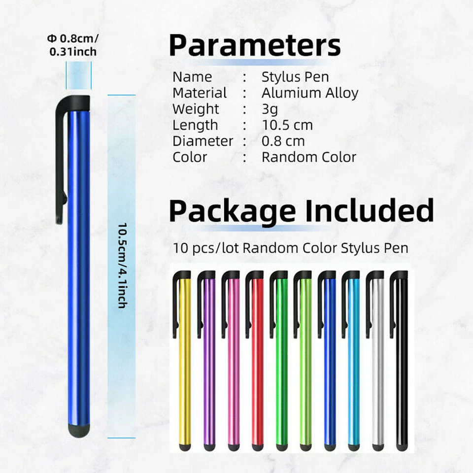 50PCS Capacitive Touch Screen Stylus Pen Universal F iPhone iPad Samsung Tablet - Image 2 of 4