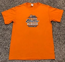VTG Whataburger Serving A Bigger Better Burger Since 1950 Men's Orange T-Shirt L