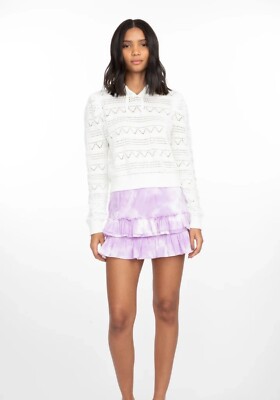 Generation Love Athena Lilac Tie Dye Tiered Skirt Large NEW NWT