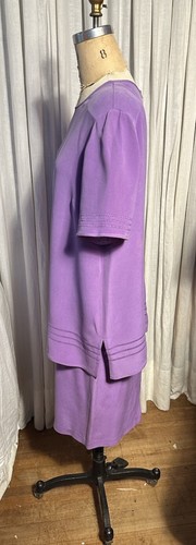 Due per Due Sandwashed Silk Skirt Set In Orchid Sz 12 Pre-owned - Picture 3 of 12