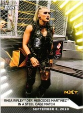2021 Topps WWE Women's Division #72 Rhea Ripley def. Mercedes Martinez