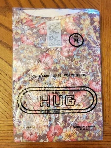 Women's Pink Floral Smock Top Blouse By Hugs Inc Short Sleeve Size Medium NIP - Picture 3 of 4
