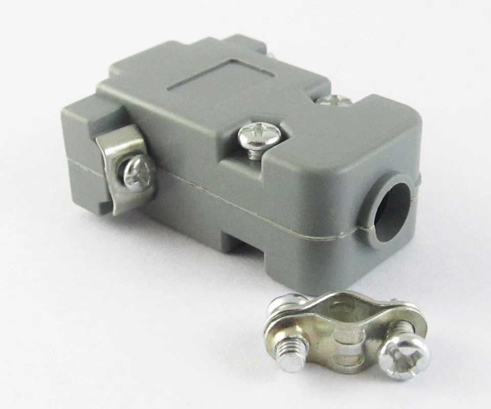 50 sets Grey D-Sub DB9 9Pin Plastic Hood Cover for 9 Pin 15 Pin D-Sub Connector - Image 4 of 4