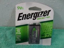 NEW Energizer 9V Batteries, Pre-Charged 9 Volt Rechargeable Batteries, 1 Count