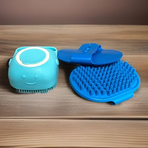 3 Pcs Dog Grooming Brush Pet Shampoo Dispenser Massage Rubber Comb,waterproof.