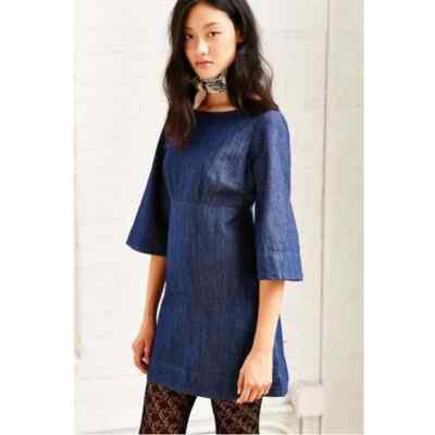 Cooperative Women's Sz. 2 Denim Belle Sleeve Cross Back Mini Dress | eBay Cooperative Women's Sz. 2 Denim Belle Sleeve Cross Back Mini Dress | eBay
