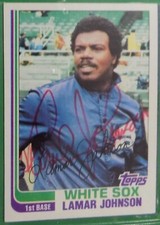 Lamar Johnson Chicago White Sox 1982 Autographed Card