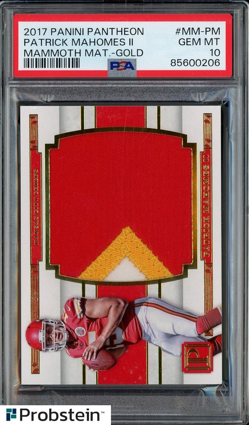 Patrick Mahomes Panini Pantheon Mammoth Materials #MMPM Gold