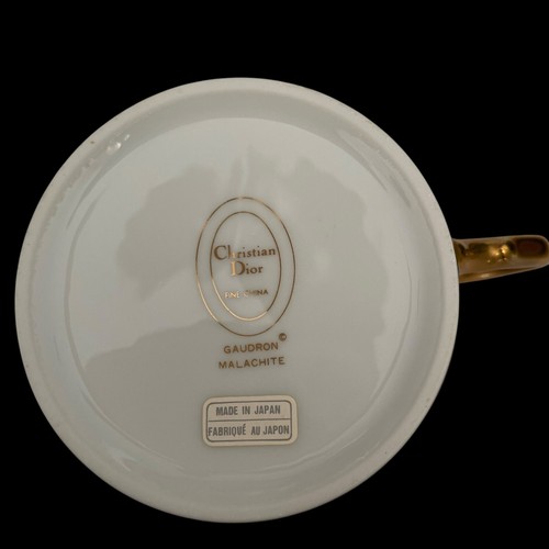 Christian Dior Gaudron Malachite Flat Cups & Saucers Set 4 Stickers - Picture 19 of 24