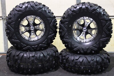 BRUTE FORCE 750 27'' BIGHORN RADIAL ATV TIRE COBRA M/B WHEEL KIT IRS1CA M917 M918