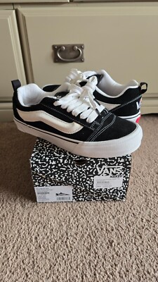 USED Vans x Imran Potato Knu-Skool Vr3 Black True White VN0A7Q5JB3P1 8.5