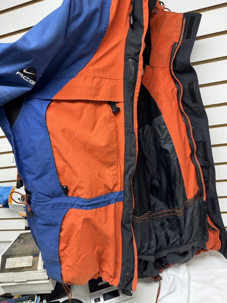 Vintage Nike ACG Jacket Storm Fit Anorak 90s Blue Mens Large