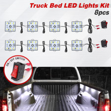 8pc Universal Truck Bed Leds Lights White Lighting Kits For Pick-up Truck