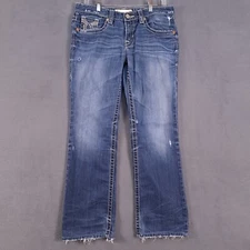Big Star Jeans Womens 29 R Blue Denim Miki Bootcut Distressed Grunge Outdoor