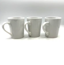 Set of 3 Royal Norfolk Greenbrier International White Coffee Tea Mugs Cups NEW