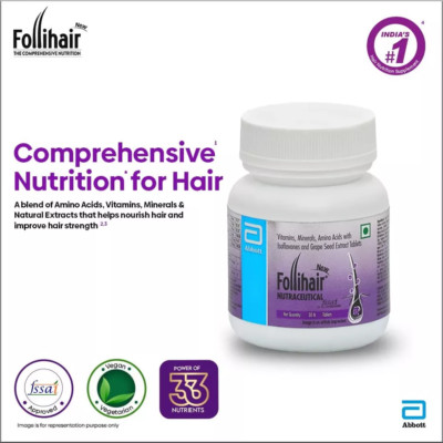 Follihair New by Abbott Helps Nourish & Strengthen Hair Follicles (30 x 2)