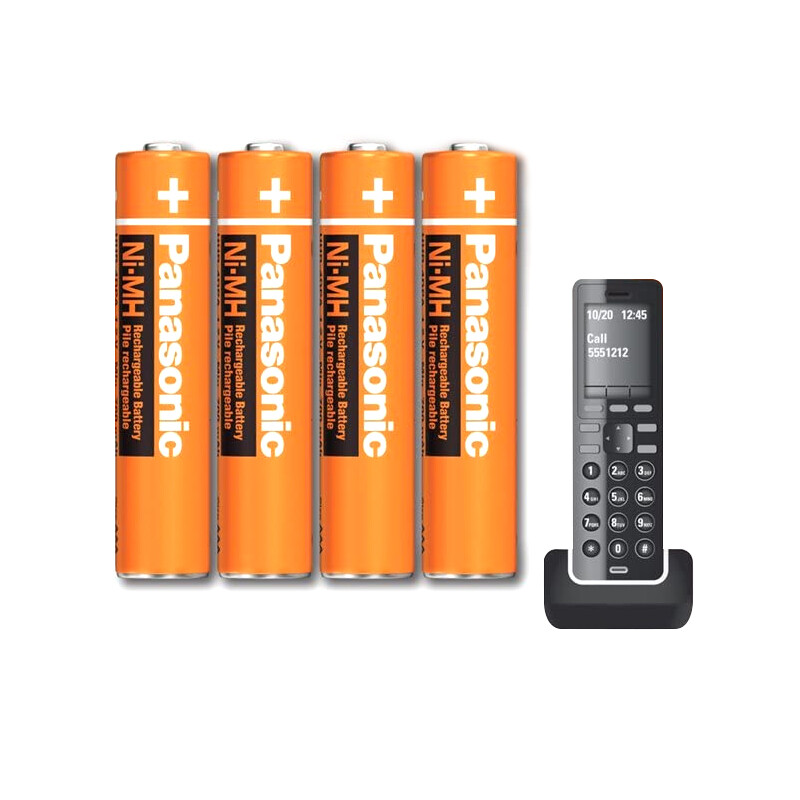 4Pack Panasonic NIMH AAA Rechargeable Batteries 550MAH for Cordless