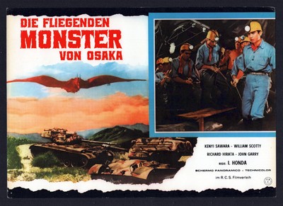 Fliegenden Monster von Osaka * Rodan AUSHANGFOTO #1 German L C ´75 I. Honda TOHO