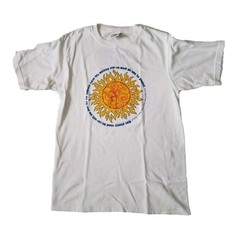 Vtg Rare 1993 Dave Matthews Band T-Shirt White Sunburst Yellow/Orange Organic