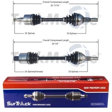 SurTrack Pair Set of 2 Front CV Axle Shafts For Saturn Vue 2.2L L4 FWD 2002-2007