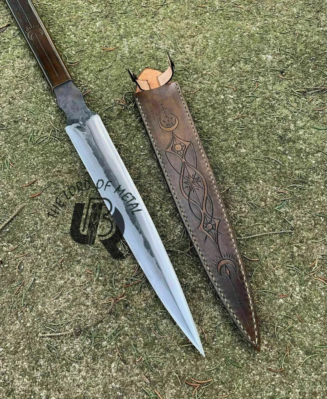 UBR CUSTOM HANDMADE HIGH CARBON STEEL HUNTING DOUBLE HEAD ZULU SPEAR
