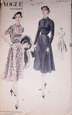 Vogue c1951 VIntage Dress Pattern, size 12, NOS, FF, rare find