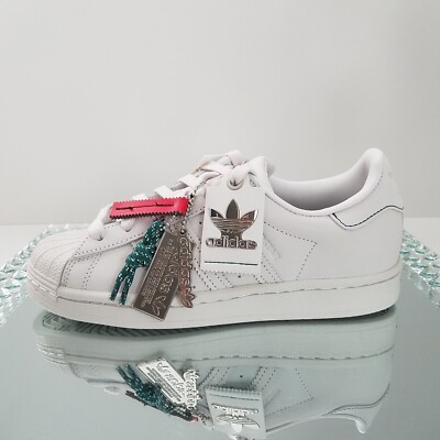 Adidas Originals Superstar Gray Casual Leather Sneakers GX3623 Men's Size 4