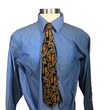 Kuppenheimer Black with Gold  Red Paisley Print 100 Silk Tie Necktie 58  L