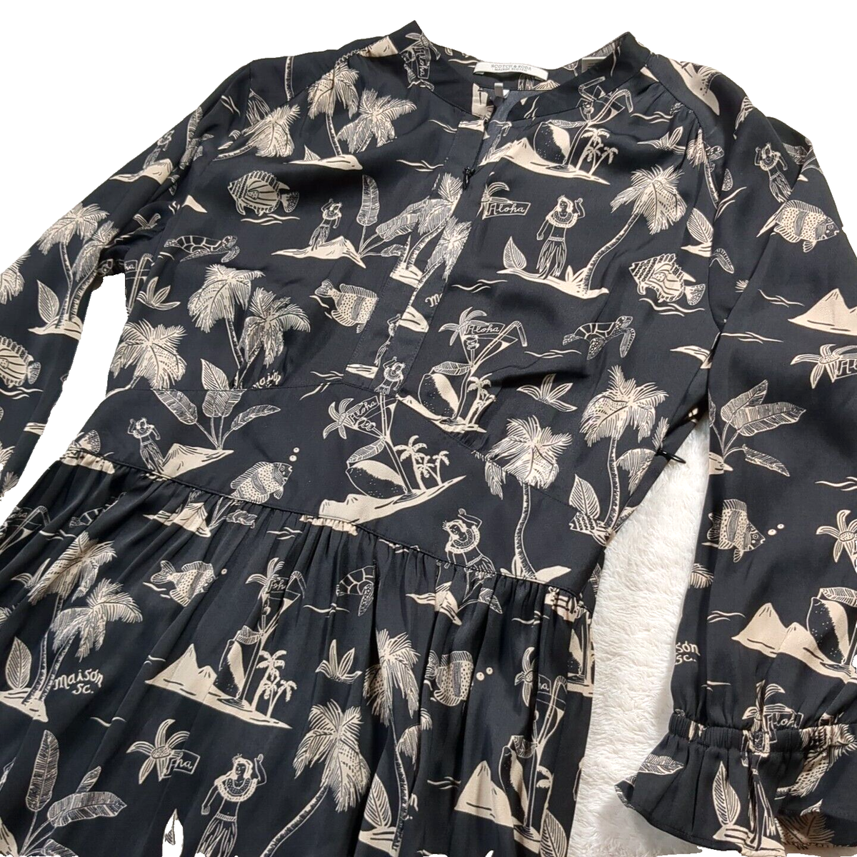 printed cotton midi dress ERDEM