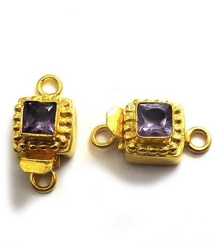 5 Set 40X22MM Cuivre Bali Fermoir 4 Brin Antique Plaqué Or 533