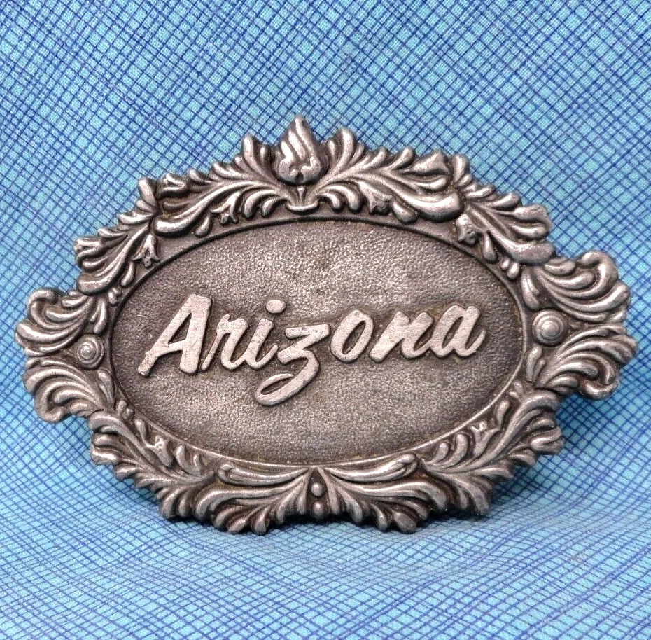 Fivela de cinto Arizona ornamentada vintage anos 70 Capt Hawks Sky Patrol .TAZ113 - Imagem 2 de 4