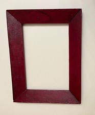 Folk Art Country Decorated Frame - Ox Blood Red - 1830 Original & Untouched