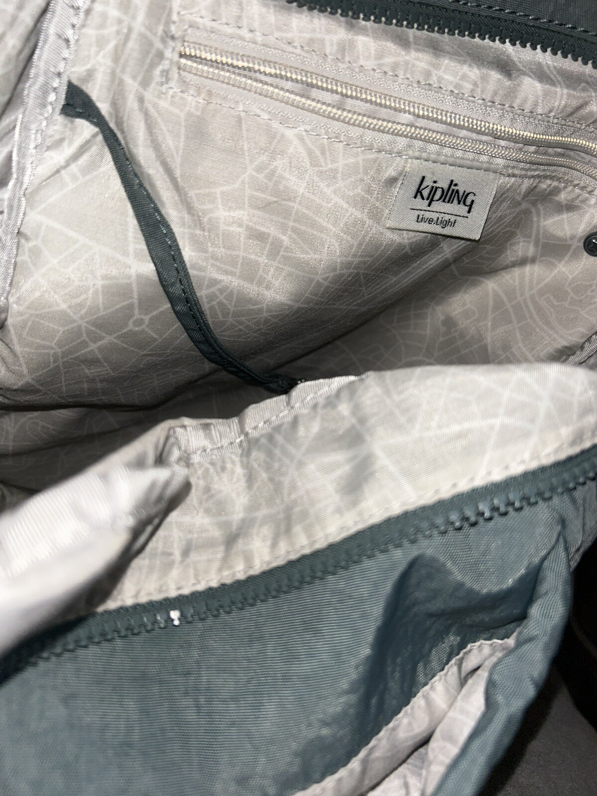 Kipling Ravier Teal Backpack Pockets Zip Travel P… - image 4