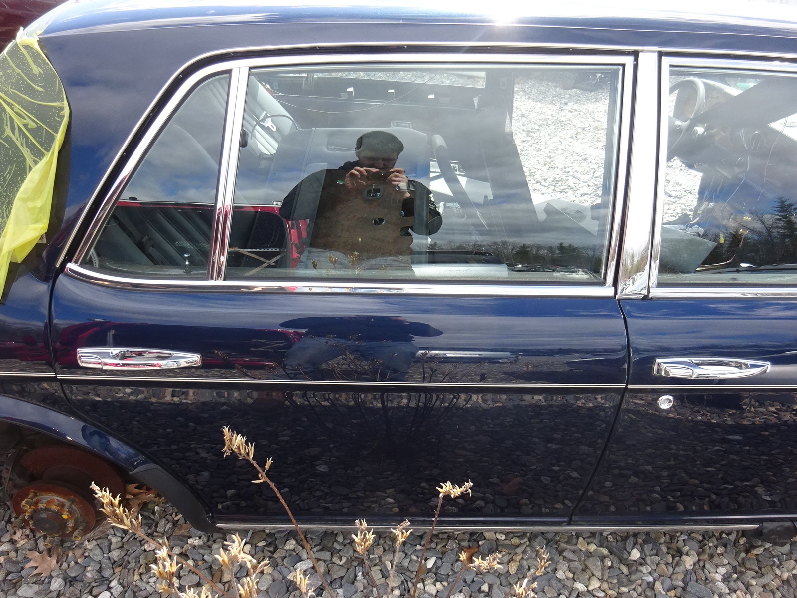 USED PASSENGER'S SIDE REAR DOOR 1996 ROLLS ROYCE SILVER SPUR BLUE