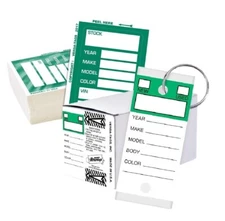 Versa-Tags 250 Key Tags PLUS 100 Kleer-Bak Window Stock Stickers Green-Green