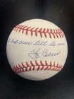 YOGI BERRA AUTOGRAPHED AL BASEBALL      IT AIN'T OVER INSCRIPTION    JSA LETTER