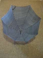 Vintage 1950-60s Black and White Umbrella Parasol G 