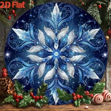 Large Blue White Winter Snowflake Tin Metal Signs Home D cor Wall Art 8x8