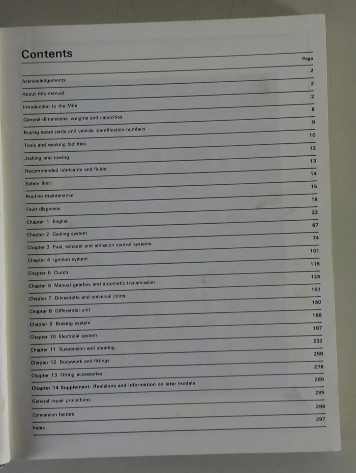 Reparaturanleitung - Haynes | Mini All Models | English | Model Year 1969 - 1984 - Bild 3 von 4