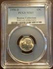 1950-S Roosevelt Dime Boston Collection MS65 PCGS Blue Label
