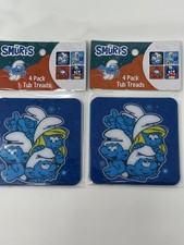 NEW Smurfs Bathtub Safety Tub Treads Anti-Slip Stick 2 packs shower 4  x 3.5  