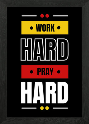 Work Hard Play Hard Gerahmtes Wandbild Poster Leinwanddruck Bild