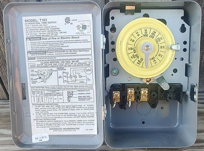 Nice All-Metal Intermatic T101 24 Hour Mechanical Time Switch SPST