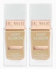 2 PACK FLOWER BEAUTY Light Illusion Foundation Warm Beige