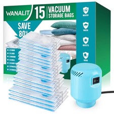 Vacuum Storage Bags with Electric Pump  New Air Valve, 10 Pack Space Saver Bags