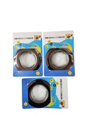3 Sink Strainers Steel Mesh Kitchen Sink Heavy Duty 4.5" Outer 2.75" Inner 1.5"