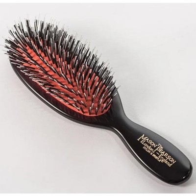 Mason Pearson BN4 Pocket Mix Bristle Nylon Hair Brush Dark Ruby