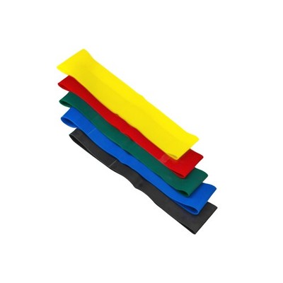 Resistance Exercise Band Loops, 5pc Set (X-Light - X-Heavy) 10 inch, for Work...